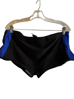 Men's Black Swim Board Shorts with Blue Side Panels 2XL New!